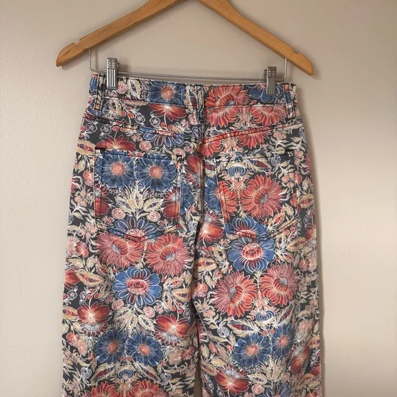 RARE We The Free Floral Patterned Wide Leg Jeans - Picture 6 of 7